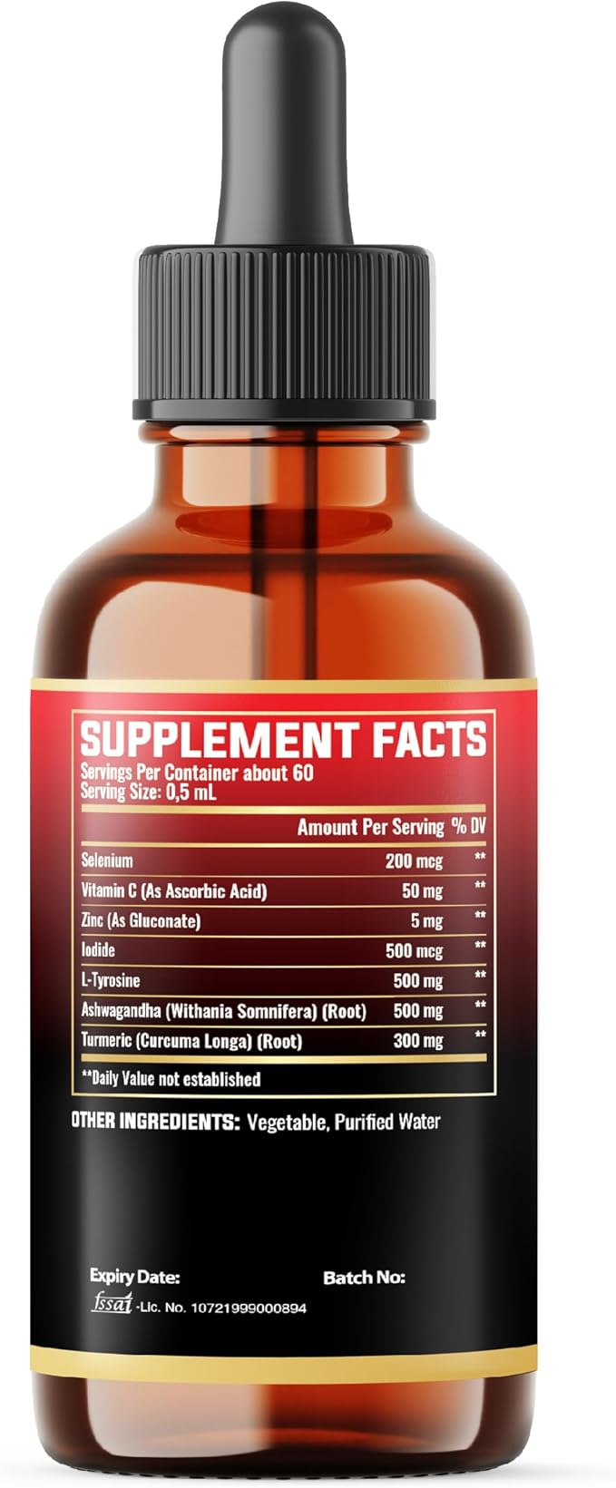 7in1 Selenium Liquid Drops – 200mcg Selenomethionine for Men & Women – Pure Thyroid Support Supplement – High Absorption Tincture – for Immune & Energy Support - 1FL Oz - 60 Day Support