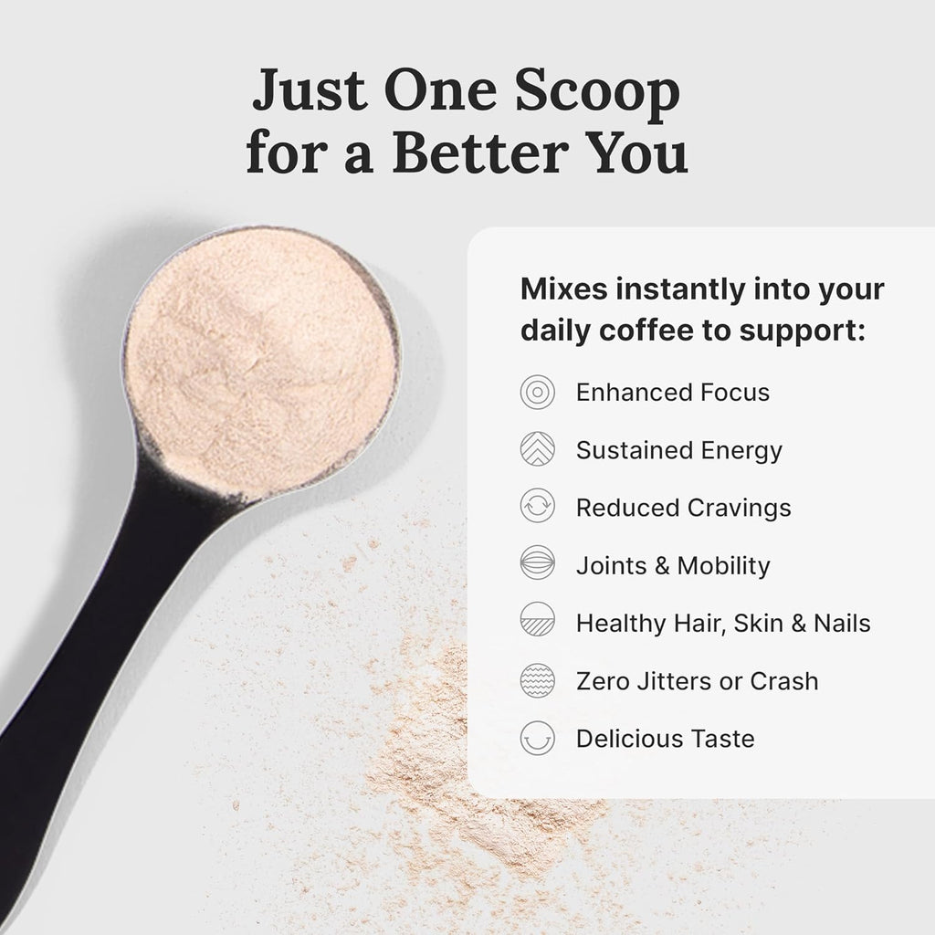For Wellness The Good Stuff Performance | Healthy Coffee Creamer Powder with Collagen, MCT Oil & L-Theanine | Keto Non-Dairy Coffee Booster for Focus & Energy | 30 Servings