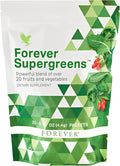 Forever Living - Forever Supergreens - Blend for Your Active Lifestyle - Supercharge Your Day w/Over 20 Powerful Greens and Superfoods. - 30 Packets