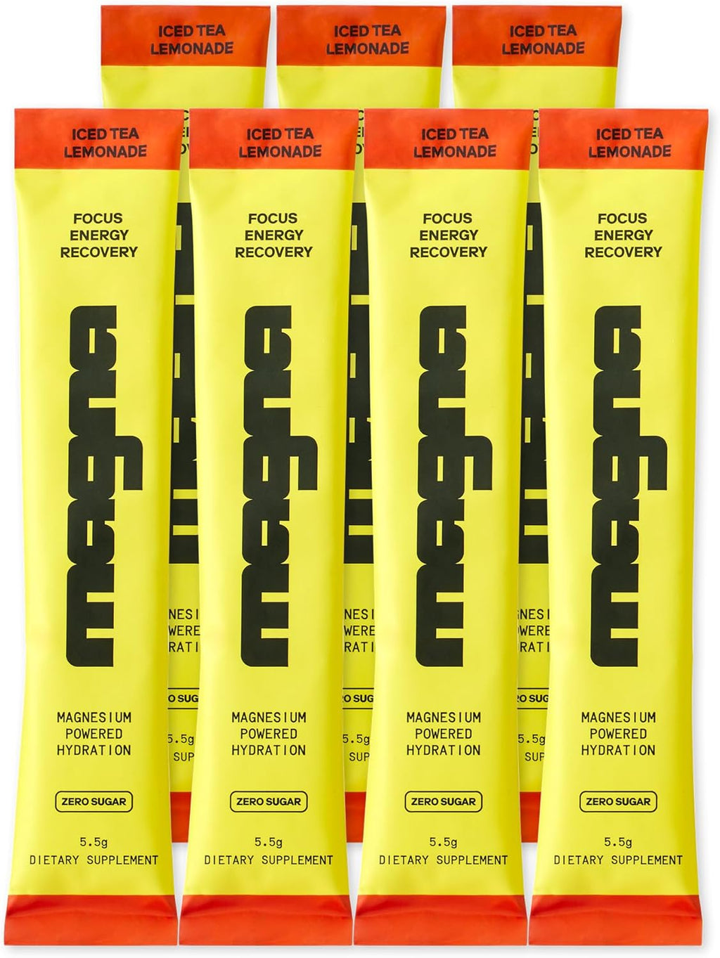 MAGNA Electrolyte Powder Drink Mix for Hydration, Energy & Focus Support with Magnesium L Threonate, Sodium, Potassium, Vitamin D, B6 & B12, Sugar Free, Tea Lemonade Flavor, 7 Servings