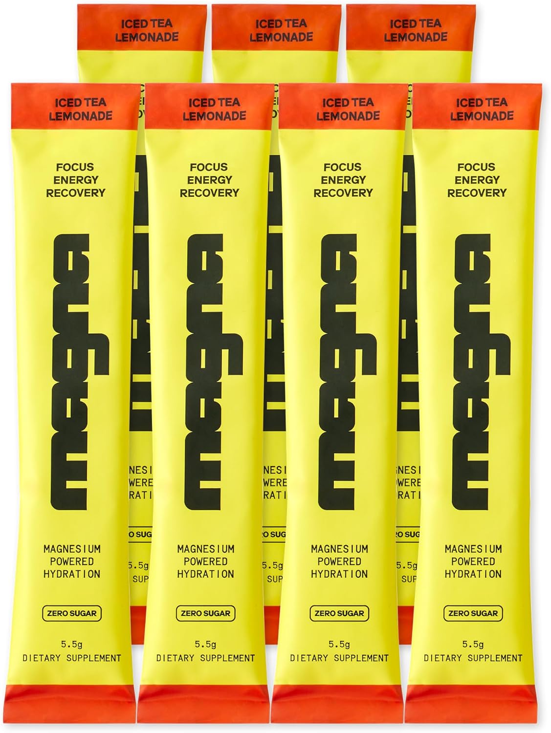 MAGNA Electrolyte Powder Drink Mix for Hydration, Energy & Focus Support with Magnesium L Threonate, Sodium, Potassium, Vitamin D, B6 & B12, Sugar Free, Tea Lemonade Flavor, 7 Servings