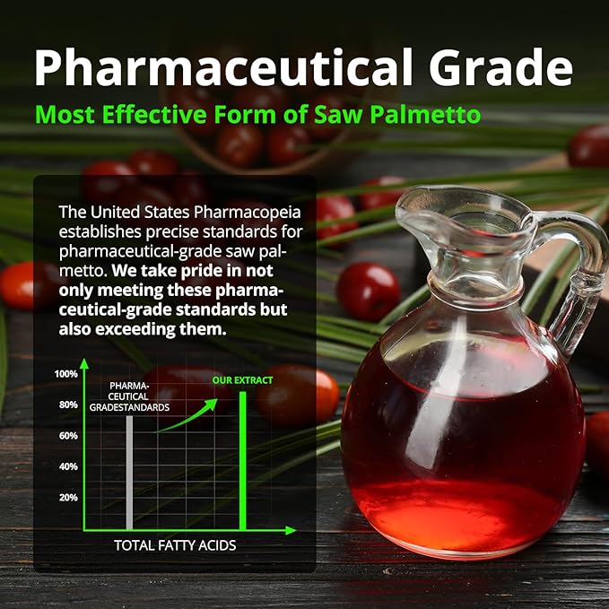 Saw Palmetto for Men Prostate Health Supplement, Pharmaceutical Grade - Pumpkin Seed Oil - Graminex® - Nettle Supports Urinary Function & Hair Loss Prevention,DHT Blocker, 60 softgels