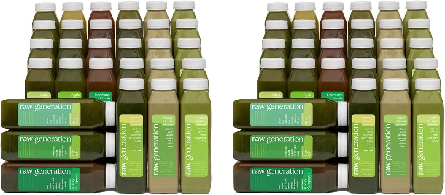 Raw Generation Cleanse for 2 – Two 5-Day Lower Sugar Cleanses for You & A Partner | Boost Digestion & Eliminate Bloating | Less Sugar & 35gProtein Daily | Gut, Colon, Liver
