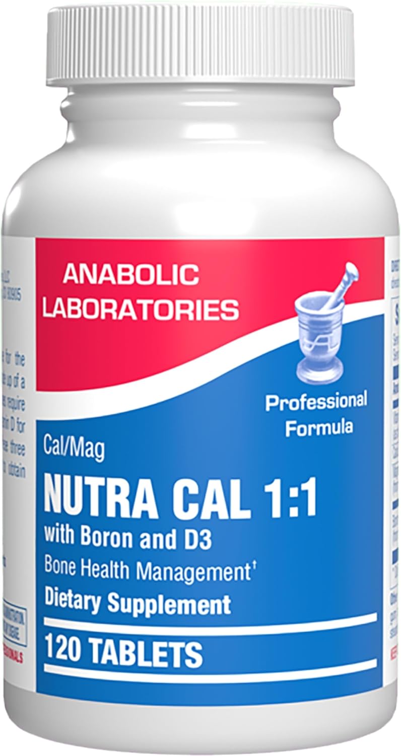 Calcium Magnesium D3 Bone Supplement for Women - Clinical Bone Strength Supplement with Magnesium Calcium Vitamin D3 & Boron Complex for Bone Maintenance - 120 Count Nutra Cal 1:1