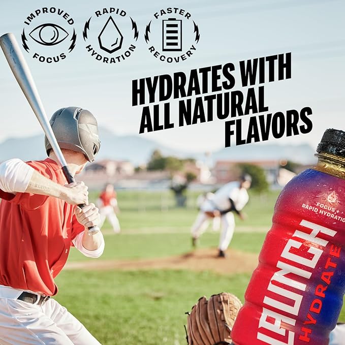 Sports Drink: Fruit Punch Flavor - 16.9 Oz (12 Pack), Energy Drink + Hydration, Real Cane Sugar, Electrolytes, Cognizin for Focus, Vitamin B12 Energy Boost, L-Glutamine Hydration Formula, No Artificial Sweeteners, Colors, or High Fructose Corn Syrup – ...