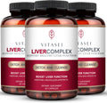 Liver Cleanse Detox & Repair, Liver Complex W/Milk Thistle Extract, Garcinia, Curcumin C3, Support Herbal Supplement, Detox Formula for Women & Men, 60 Capsule (Pack of 3)