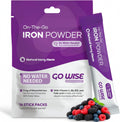 Go Wise Iron Powder - 14 Stick Packs with Vitamin C, B6, B12 and Folic Acid for Direct Consumption, No Water Needed - Gentle Iron Supplement for Women and Adults - Pack of 3