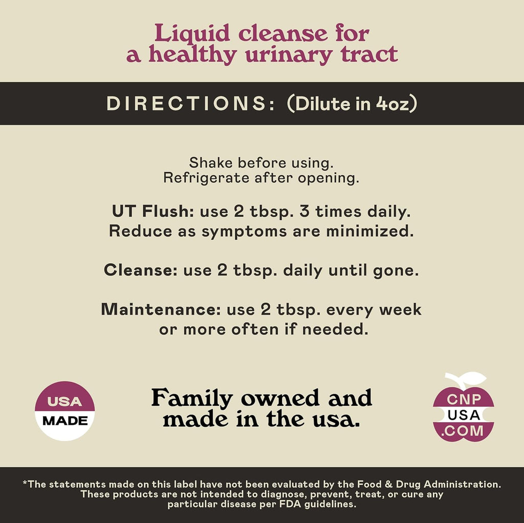 Complete Natural Urinary Tract Complete 12oz - Liquid Supplement for Urinary Tract Health with Organic Cranberry, D-Mannose, Beet Root, Fennel Seed, and Turmeric