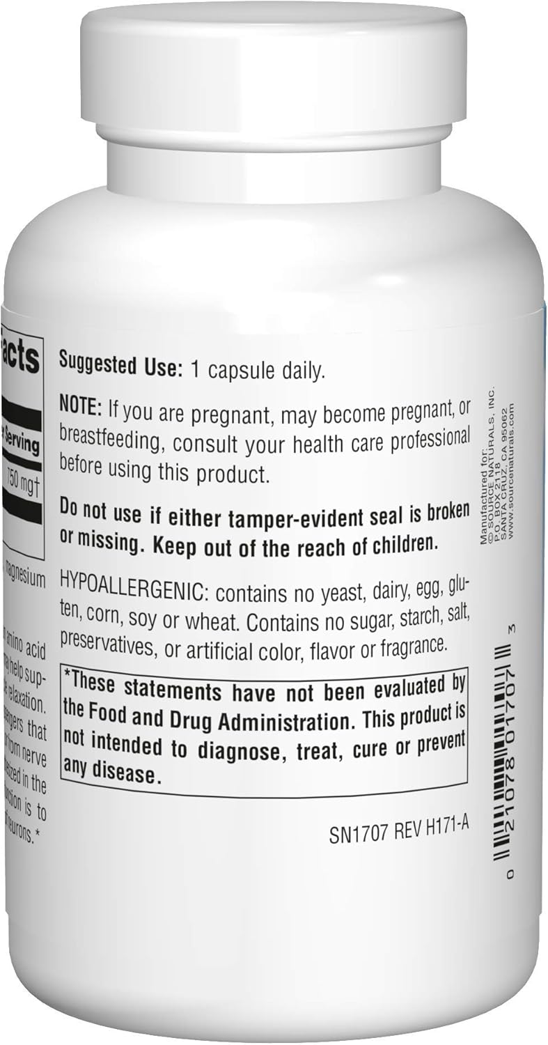 Source Naturals Serene Science GABA, for a Calm Mind, 750mg - 90 Capsules