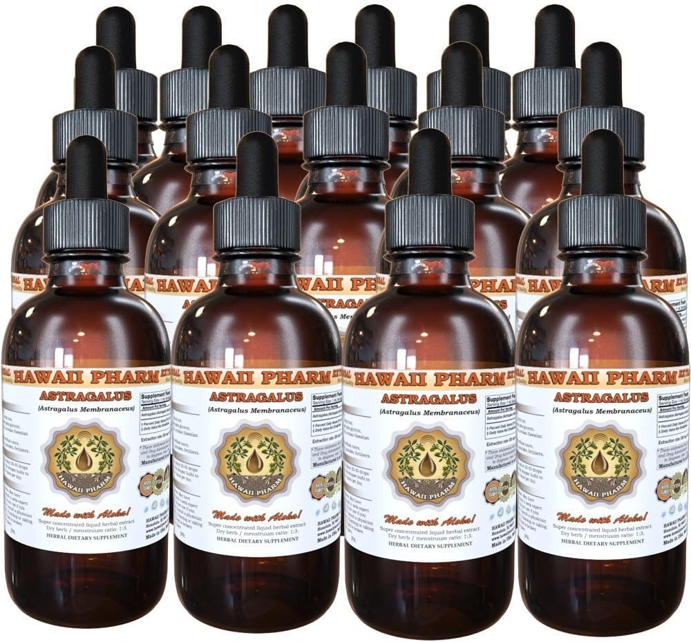 Astragalus Liquid Extract, Organic Astragalus (Astragalus membranaceus) Dried Root Tincture Supplement 15x4 oz