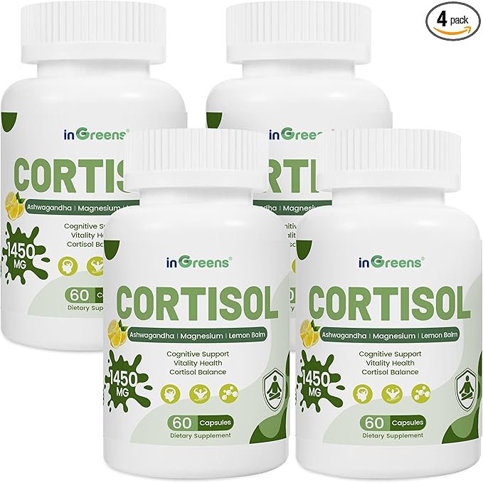 Cortisol Supplement, 15-in-1 Cortisol Manager with Ashwagandha, L-Theanine & Magnesium, Supports Cortisol Health, Relaxation & Restful Sleep, 240 Capsules