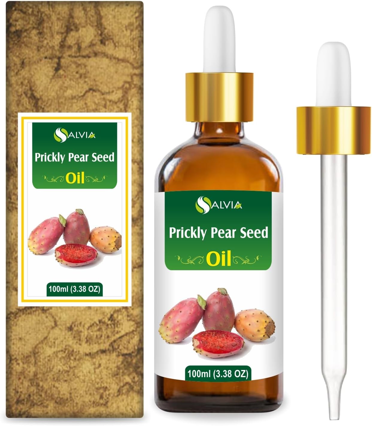 Salvia Prickly Pear Seed (Opuntia basilaris P.) Oil - 100ml/3.38Fl Oz with Dropper