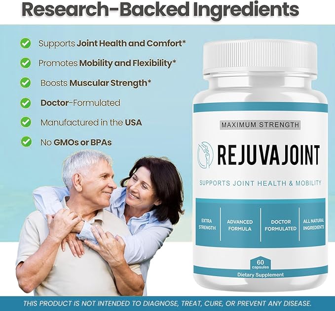 Rejuva Joint - Official RejuvaJoint Supplement Pills Advanced Formula Maximum Strength Support, Natural Rejuv Capsules for Overall Health & Wellness Supports Review, 60 Capsules for 1 Month
