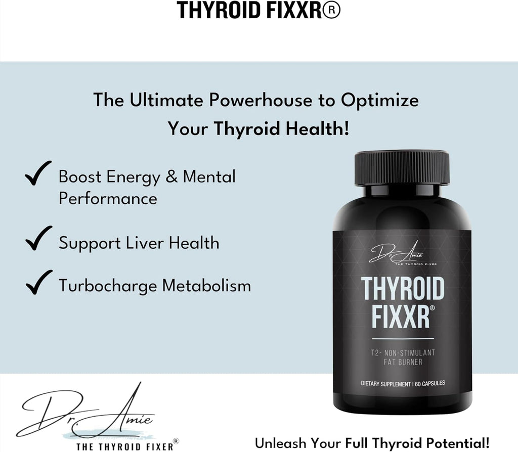 Thyroid Support by Dr. Amie | T2 Thyroid Supplement | 30 Day Supply, 60 Capsules