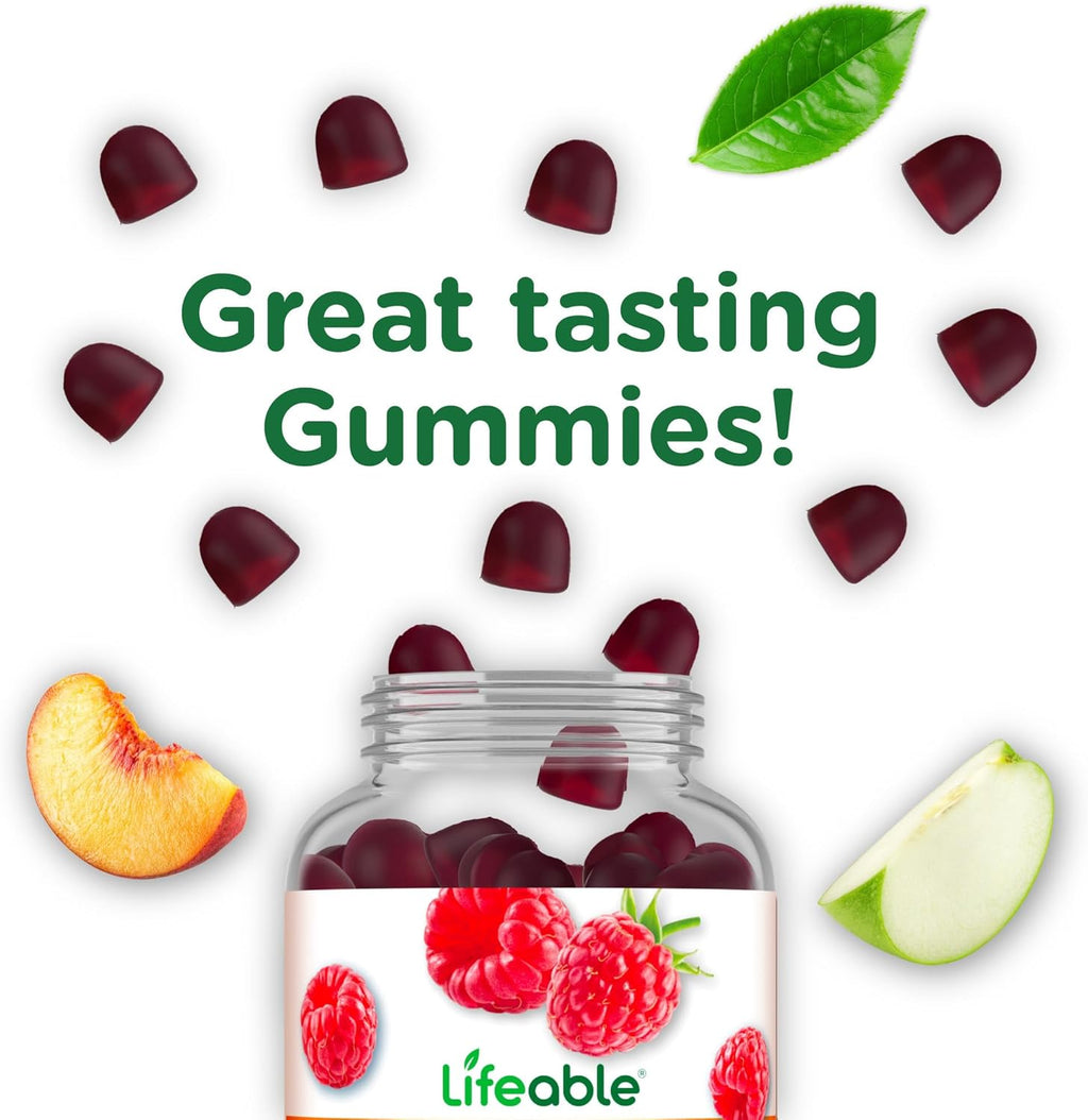 Lifeable Multivitamin with Iron for Adult | 13 Essential Vitamins and Minerals for Men and Women | Great Tasting Naturally Sourced Berry Flavor | Vegetarian Non-GMO | 90 Gummies