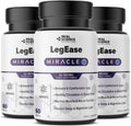 Real Science LegEase Miracle 3 Pack – All Natural Restless Legs Syndrome Relief & Leg Cramp Supplement with Vitamins C, D, K, B6, B12 + Nitric Oxide Support – Sleep & Circulation Aid – 90 Caps