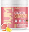RAW Pre-Workout Powder, Essential CHARGED (Citrus Grapefruit) - Preworkout Supplement for Men, Women - Supports Focus, Mood, Performance - Caffeine, Alpha-GPC, L-Citrulline, Beta Alanine (25 Servings)