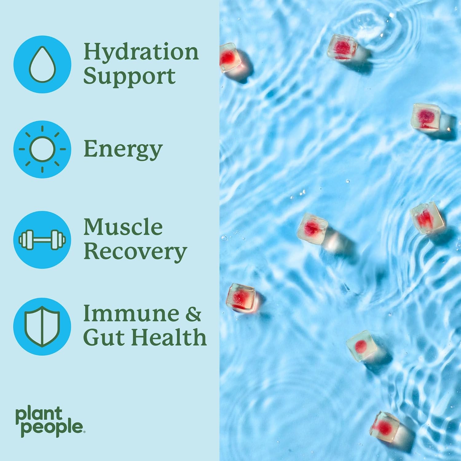 Plant People WonderHydrate Electrolyte Gummies – Vegan Hydration Supplement with Magnesium, Potassium, Zinc, Vitamin C & Himalayan Sea Salt – Zero Sugar Lychee (42 Count)