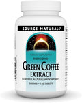 Source Naturals Energizing Green Coffee Extract, Powerful Natural Antioxidant*, 500 mg Tablet - 120 Tablets