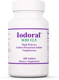 Optimox Iodoral 12.5 mg – Iodine Supplements for Thyroid Support, Potassium Iodide Tablets, Lugol Solution, Daily Vitamins and Minerals, High Potency Iodine Tablets – 180 Tablets 1-Pack