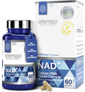 NAD+ Supplement 1000 mg High Absorption – Supports Energy, Cellular Health, Brain Function, and Healthy Aging – Pure NAD Formula with 60 Capsules