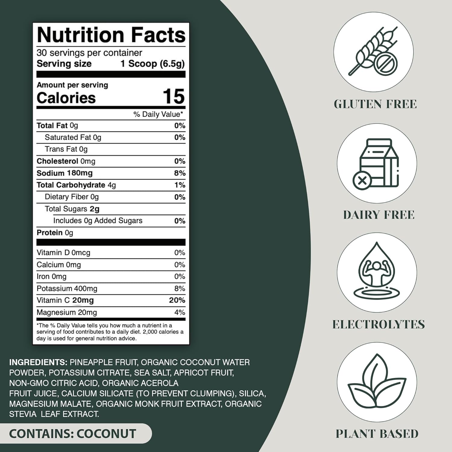 Rayvi Zero Sugar Electrolytes Powder + Minerals Hydration Powder | 1 Pack (30 Servings), Vegan, Zero Sugar Electrolytes and Artificial Additives | Hydration Drink Supplement | Passion Pineapple Flavor