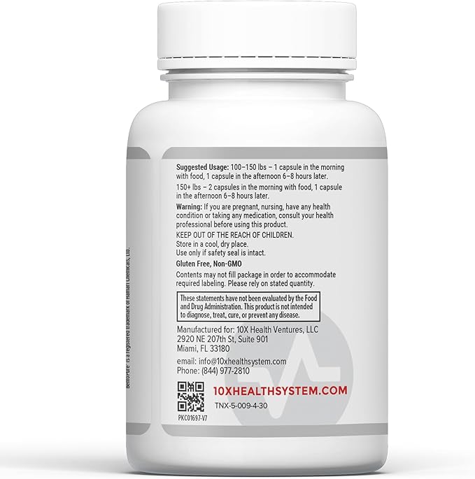 10X Health Optimize Multivitamin for Men - 90 Capsules, Methylated Multivitamin 34 in 1 Formula with 800 mcg of Vitamin B12, 5-MTHF, NAC - Methyl B Complex