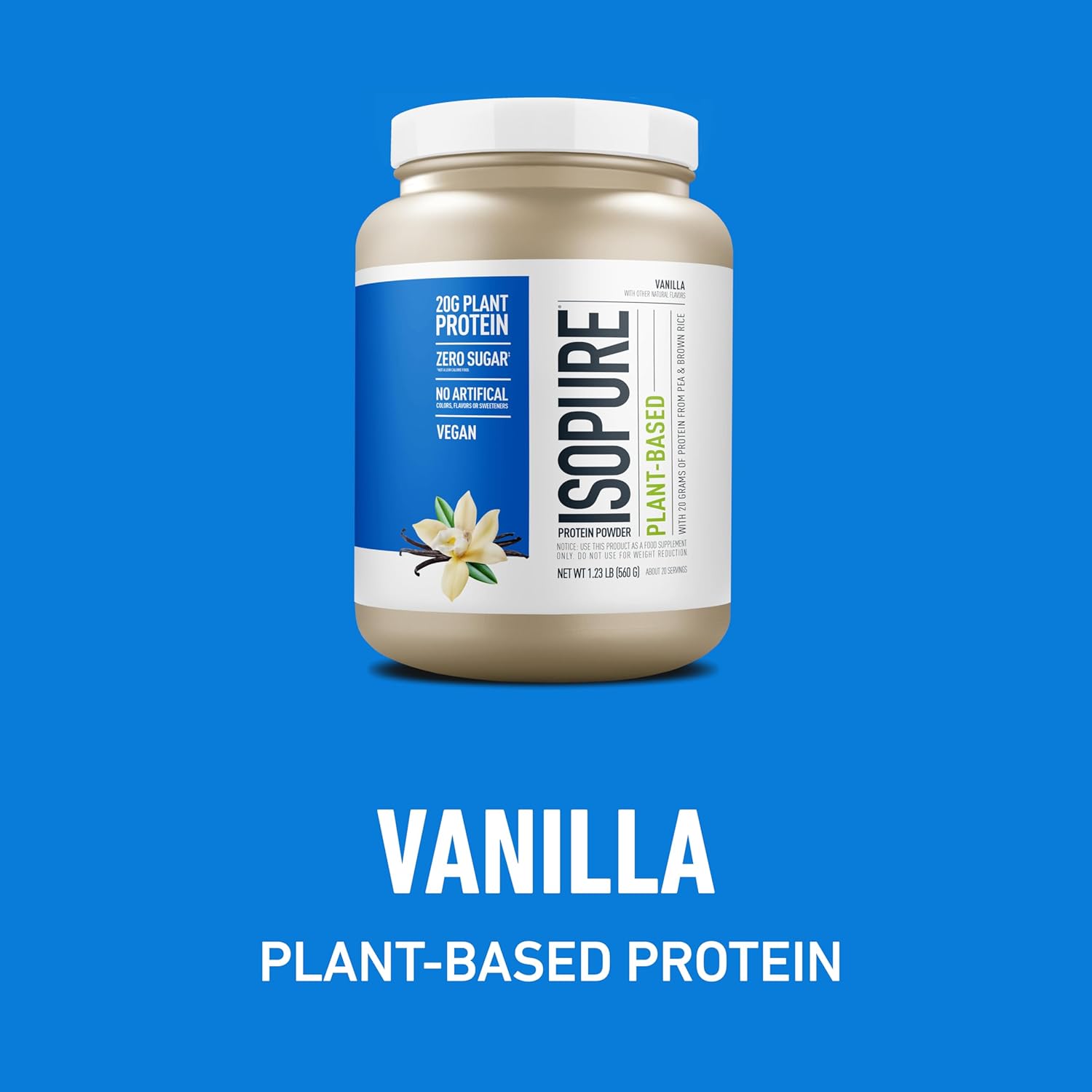 Bundle of Amazing Grass Greens Superfood Powder: Original, 30 Servings + Isopure Vanilla Vegan Protein Powder, Plant Based, Organic Pea Protein, Dairy Free, 20 Servings (Packaging May Vary)