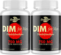 DIM for Men 750MG – Hormone Balance, Estrogen Support for Men, DIM Supplement, Detox, Vitality & Fitness Performance–Chrysin & Black Pepper Extract, 60 Capsules (2 Bottle)