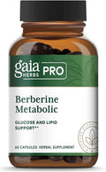 GAIA HERBS PRO Berberine Metabolic - Supplement Supplement with Berberine HCI - Vegan, Gluten-Free, Soy-Free - 60 Capsules (60 Servings)