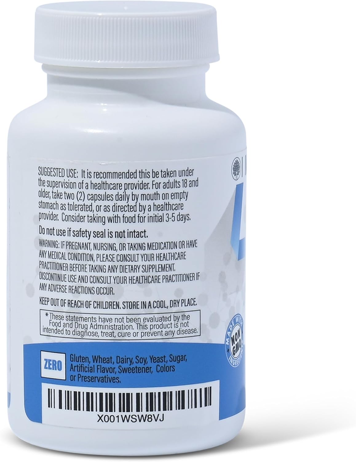 Stabilized R-Alpha Lipoic Acid ((True)) 600mg per Serving [[High Potency & up to 40x Increased Absorption]] (Na R-ALA) (Na R-LA) (Na R-Lipoate) (1 Bottle)