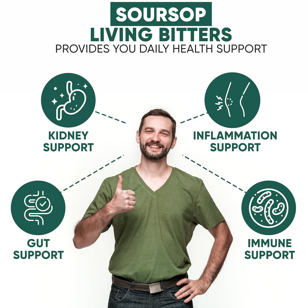 Herboganic Soursop Living Bittersfor overall Health and wellness | 8 Oz