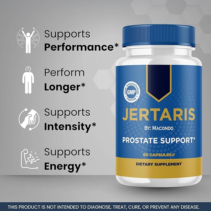 (3 Pack) Jertaris Capsules - Official Prostate Health Supplement Support Pills Natural Ingredients - Maximum Strength, Premium Advanced Formula Health & Wellness - 180 Capsules for 3 Months