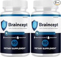 (2 Pack) Braincept Capsules - Official Brain Cept Nerve Support, Supplement Health Memory Natural Premium Advanced Formula for Overall Health Wellness - 120 Capsules for 2 Months