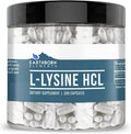 Earthborn Elements L-Lysine HCL 200 Capsules, Pure & Undiluted, No Additives