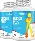 NuBest Doctor Plus - Calcium Supplement with Vitamin D3, Vitamin K2 (MK7), Magnesium Capsules for Bone Strength, Healthy Bones, Immunity, Calcium Max Absorption for Children (10+) and Teens - 2 Pack