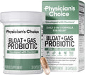 Physician's CHOICE Bloat & Gas Probiotic 5-in-1 Proactive Support + Daily Relief - Digestion & Gut Health- Herbals, Digestive Enzymes, Post & Prebiotics - Gas Relief for Adults - Women & Men - 30ct