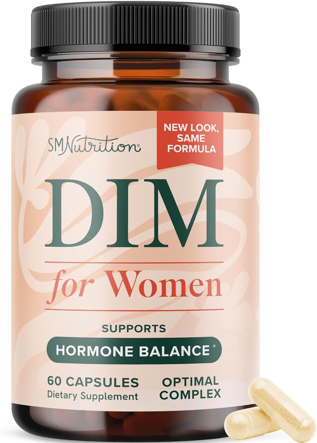 DIM Supplement for Women 250 mg | Anitoxidant & Hormone Balance | Menopause, Hot Flashes & Night Sweats Support | DIM Complex Estrogen Supplement for Women | with BioPerine | Gluten-Free | 60 Ct