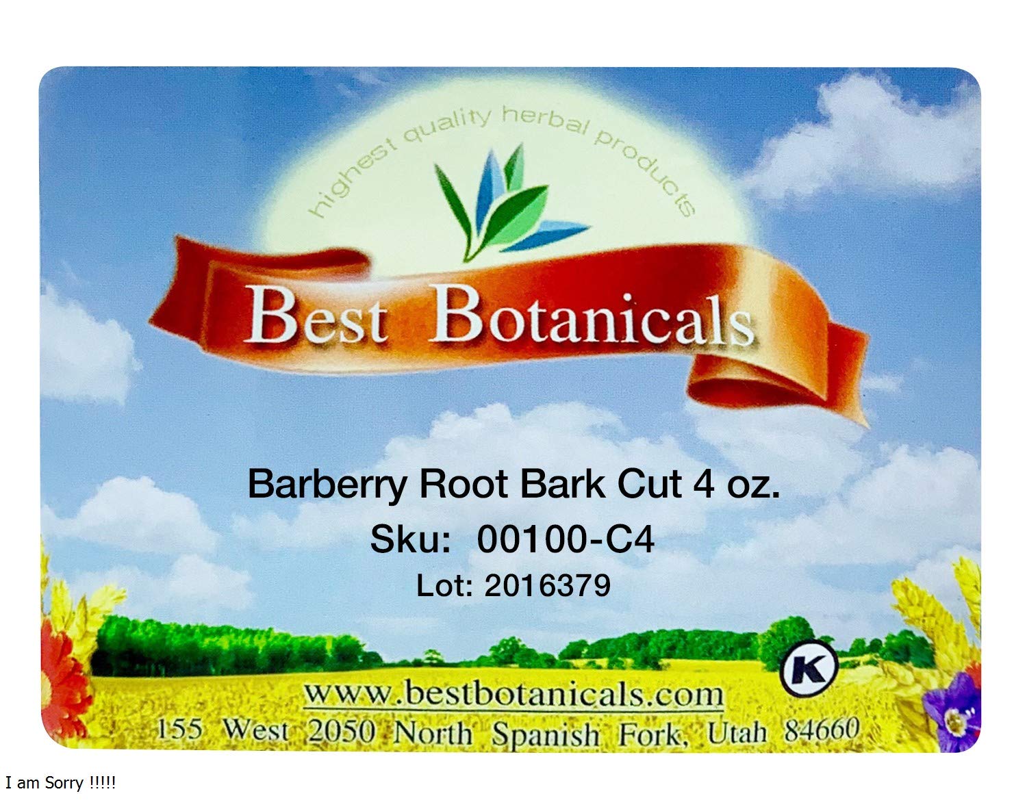 Best Botanicals Barberry Root Bark Cut 4 oz.