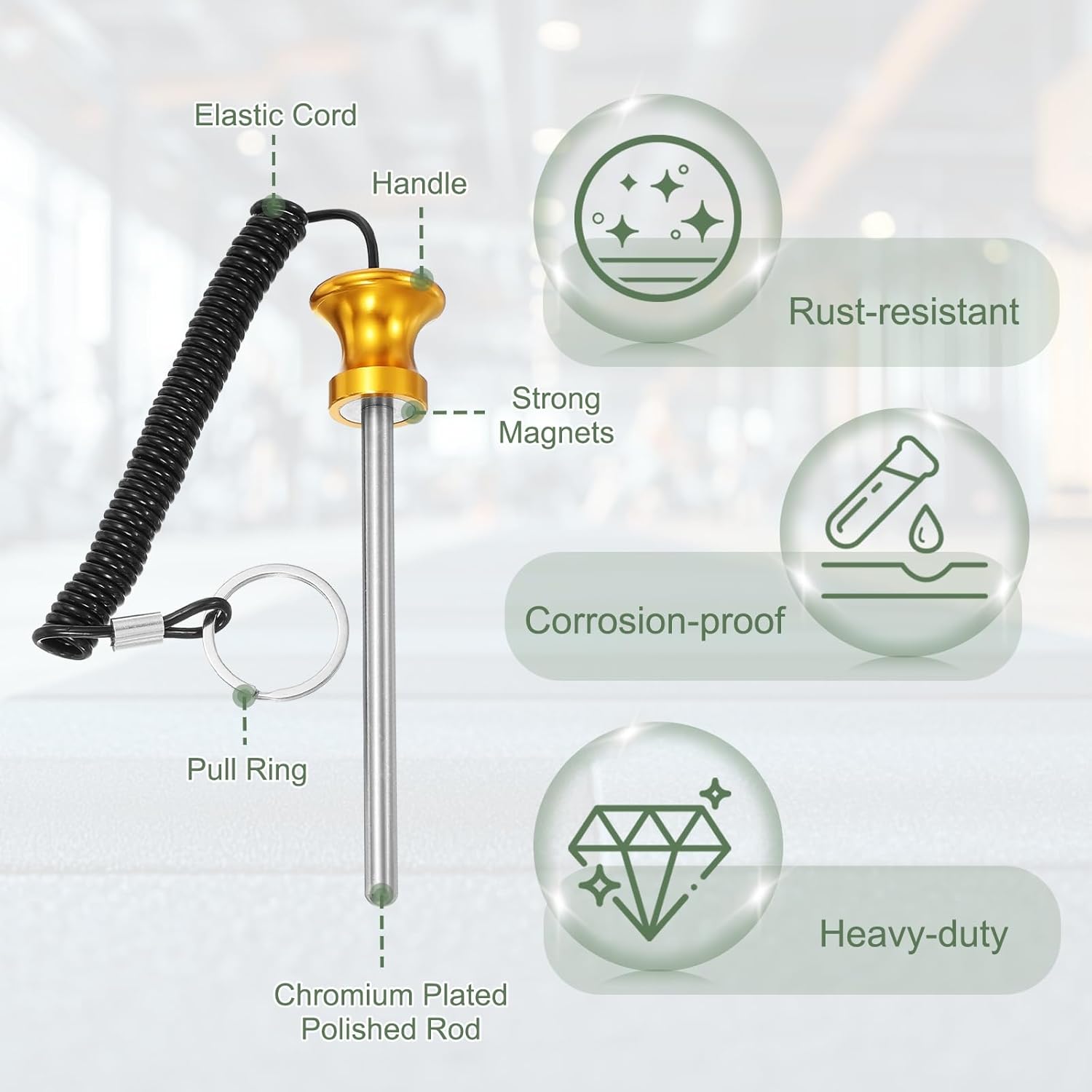 Weight Stack Pin, Weight Gym Pin Strength Training Equipment Replacement with Pull Rope for Home Gym Club