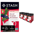 Stash Tea Decaf English Breakfast Black Tea - Decaf, Non-GMO Project Verified Premium Tea with No Artificial Ingredients, 18 Count (Pack of 6) - 108 Bags Total