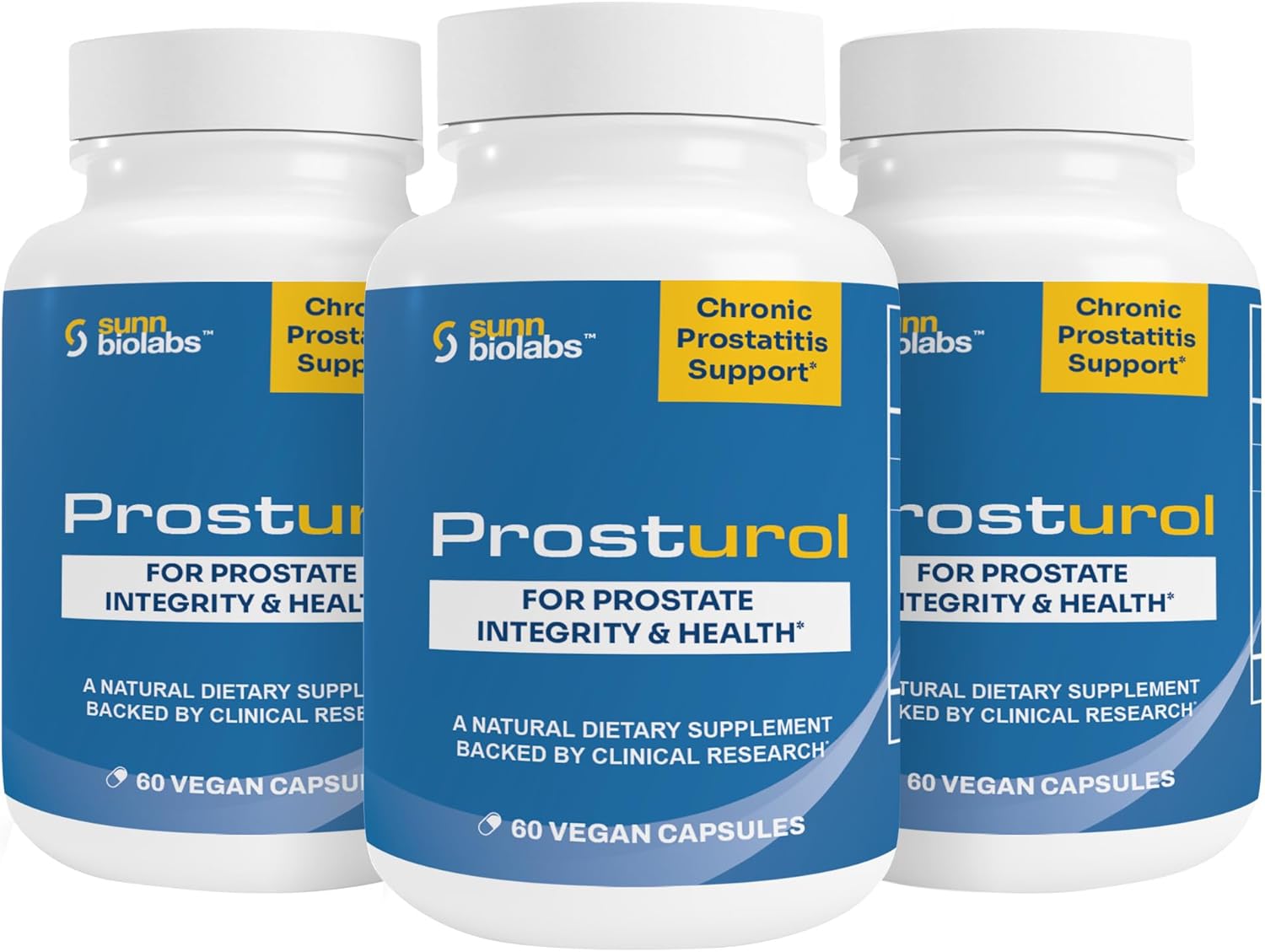 Prosturol | Prostatitis Treatment | CPPS -Prosturol Extra Strength Discomfort Relief & Prostate Supplement for Men with Quercetin, Saw Palmetto, Enzymes, for Pelvic Health - 180 Capsules (3)