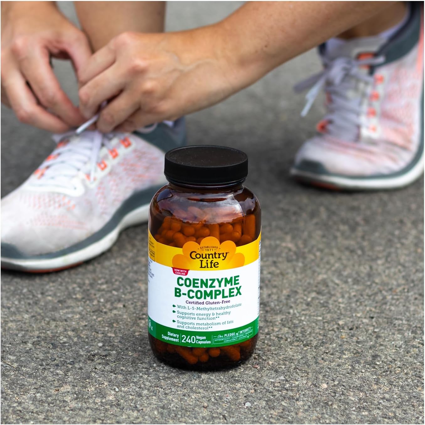 Country Life, Coenzyme B-Complex Vitamin, Support Energy and Metabolism, Daily Supplement, 240 ct