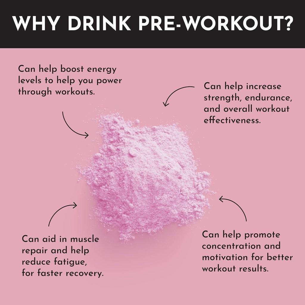 Pre-Workout Raspberry Lemonade | 30 Servings | 150 mg Caffeine Per Serving | Made with Real Food Ingredients | Gluten-Free | No Artificial Sweeteners | Supports Energy and Muscle Recovery