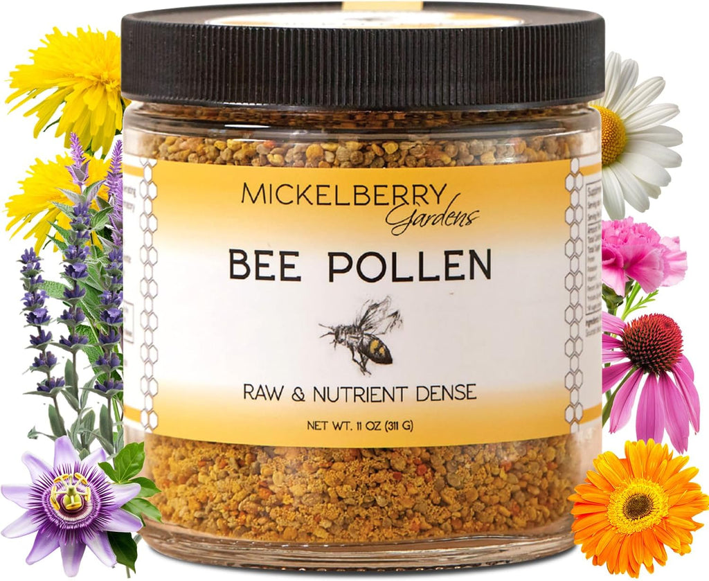 Mickelberry Gardens Bee Pollen Granules – 100% Raw, Pure Superfood Packed with Protein, Vitamins, Minerals & Antioxidants – 11 Oz