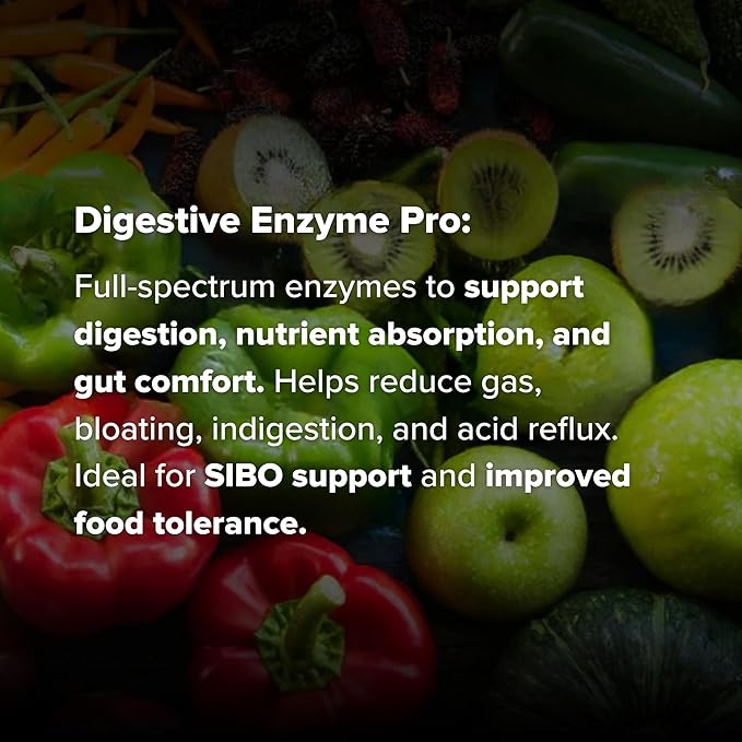 Digestive Enzyme Pro by Dr. Rajsree | Full Spectrum Enzyme with Betaine, Pepsin, Ox Bile, Pancreatin | Helps Reduce Gas, Bloating, Indigestion | Ginger and Artichoke Leaf Extract | 90 Capsules