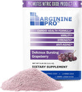 L-ARGININE PRO Supplement Powder | 30 Packets Single Serve Travel Size | 5,500mg of L-arginine Plus 1,100mg L-Citrulline, Grape
