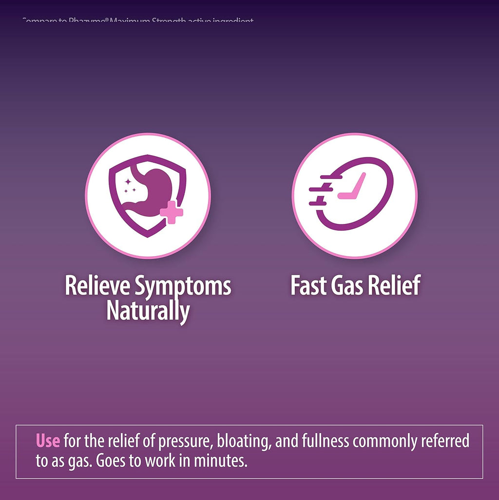 HealthA2Z® Gas Relief Simethicone 250mg | Fast Gas Relief | Relieve Symptoms Naturally (200 Softgels (Pack of 1))