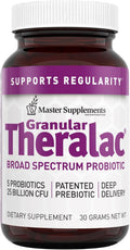 Master Supplements Granular Theralac - 1.05 oz - Multi-Strain Probiotic Powder for Optimal Gut Health - Great for Kids - Vegan, Gluten Free - 40 Servings