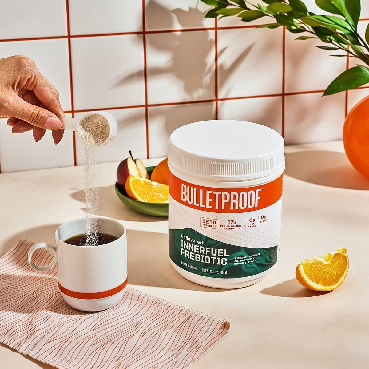 Bulletproof Unflavored Innerfuel Prebiotic Fiber Powder, 13.4 Ounces, Supplement for Gut Health, Digestive Health and Immune Support, Plant Sourced Prebiotics, 0g Sugar, Packaging May Vary